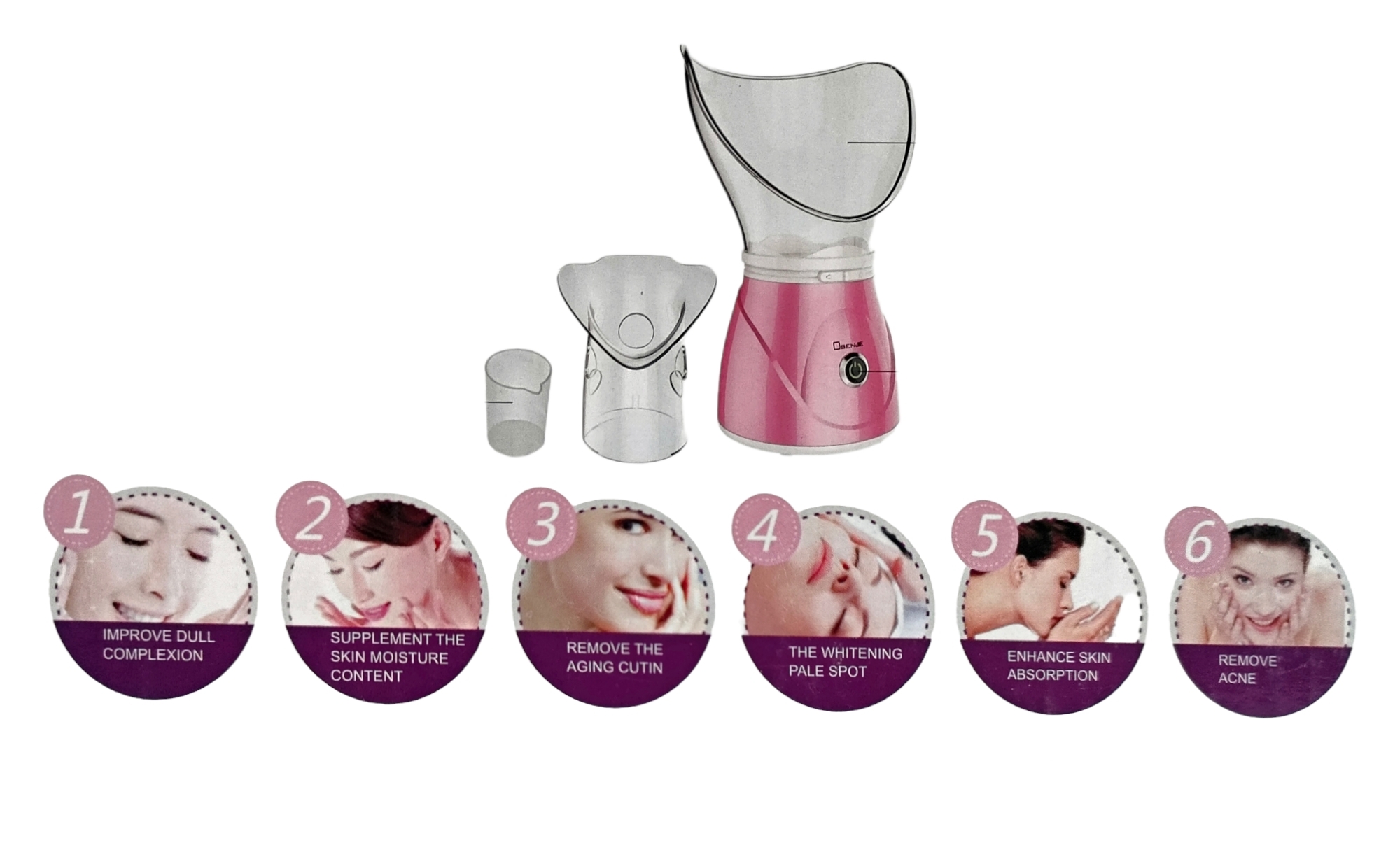 Machine à vapeur pour hydrater et purifier la peau du visage