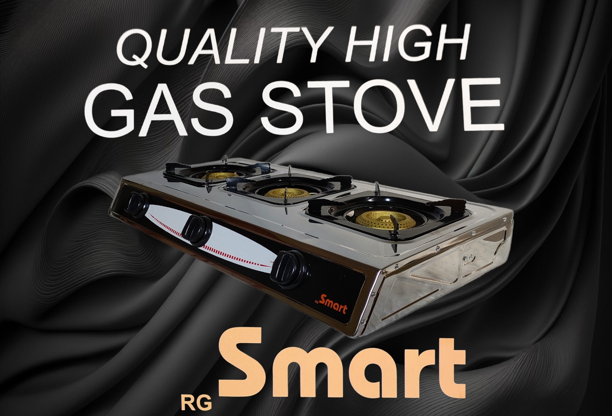 فرن الغاز 3 شعلات Gaz smart inox