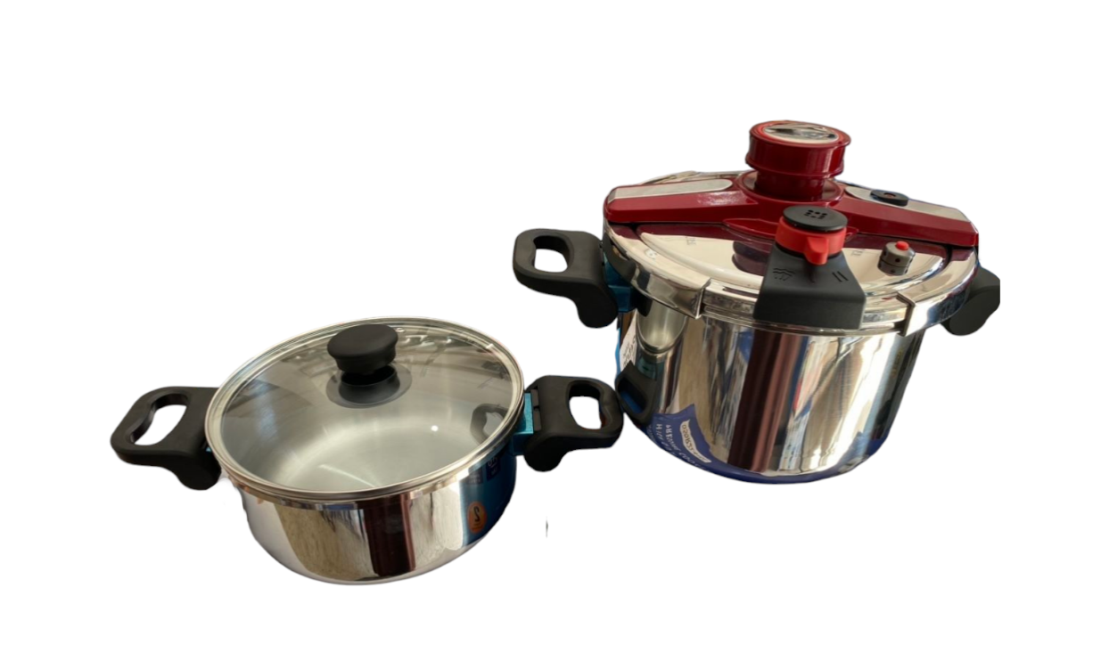 Cocotte 6+4L 3psc forsa inox طنجرة الطهي