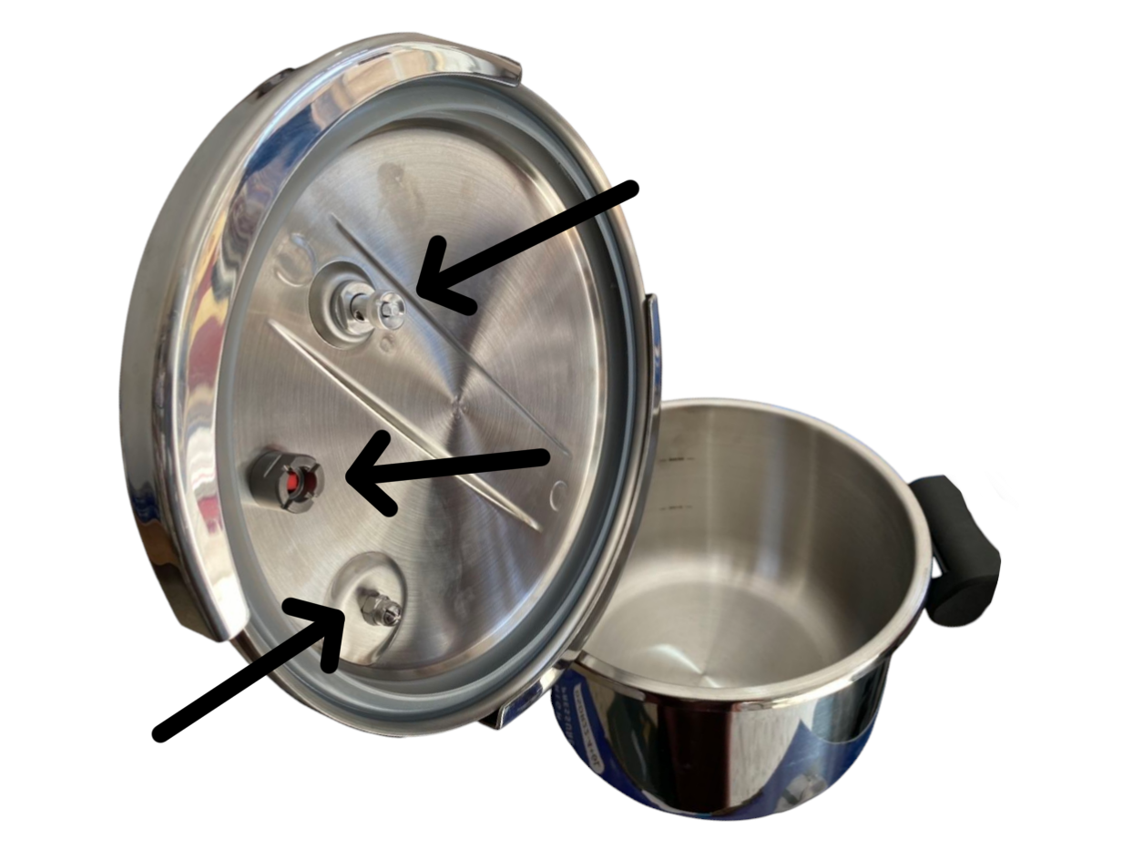 Cocotte 6+4L 3psc forsa inox طنجرة الطهي