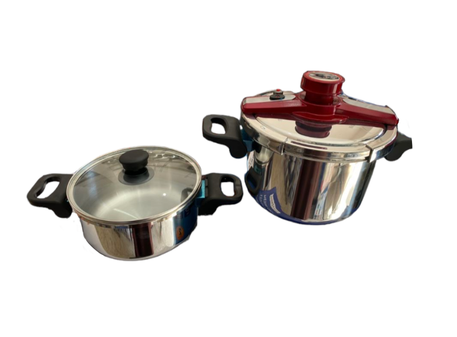 Cocotte 6+4L 3psc forsa inox طنجرة الطهي