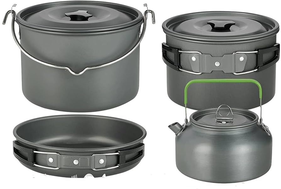 Camping cooking set 4 pieces