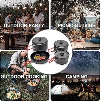 Camping cooking set 4 pieces