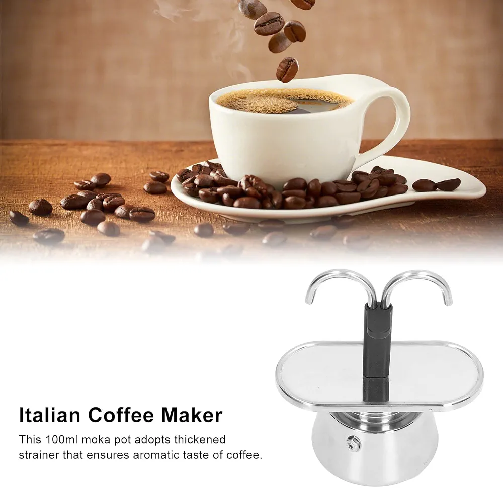 2 Cup Espresso Maker inox
