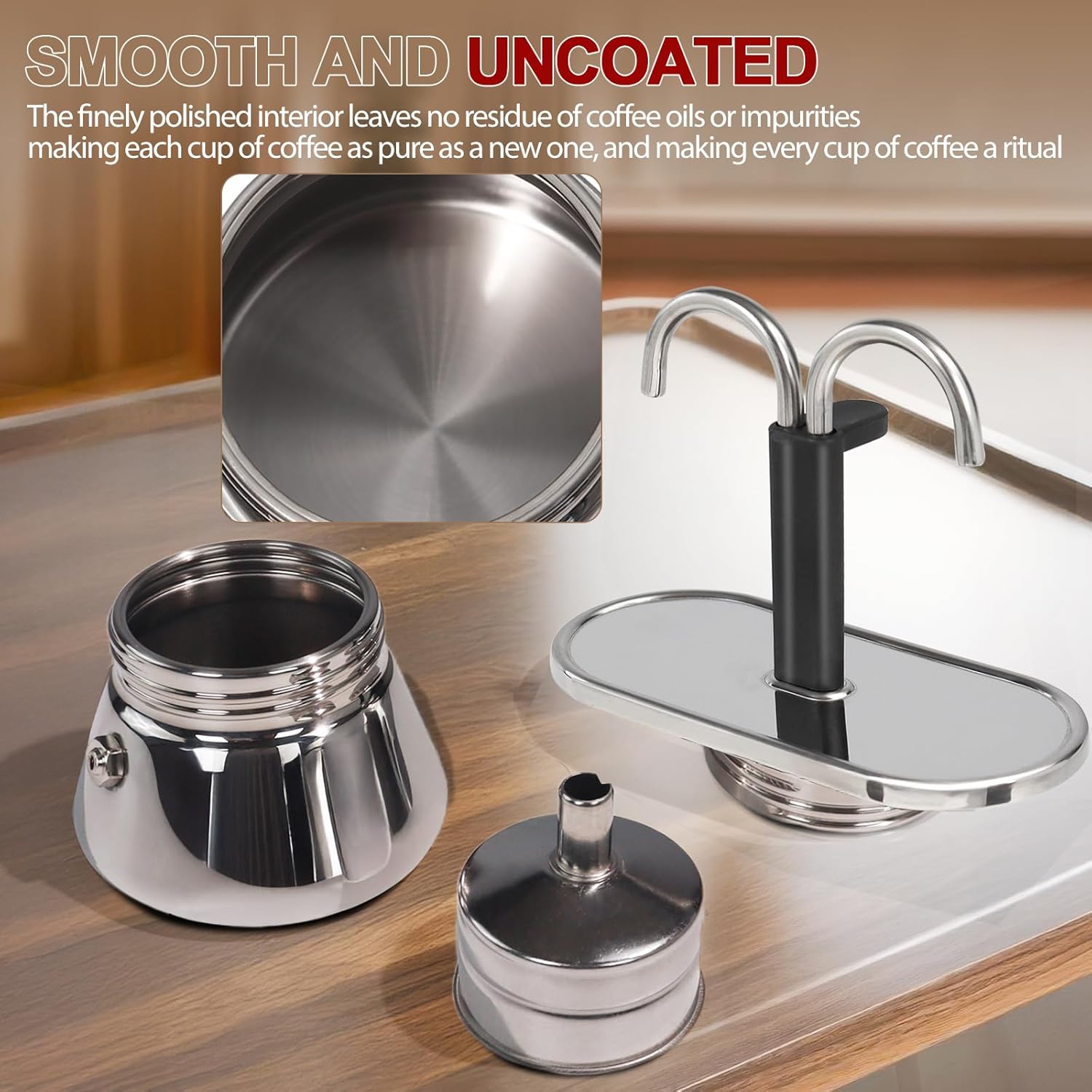 2 Cup Espresso Maker inox