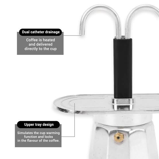 Aluminium Espresso maker 2 tasse